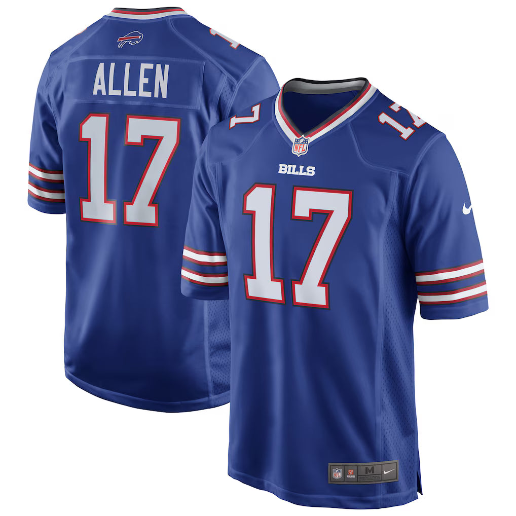 (NFL) Josh Allen Buffalo Bills Team Game Player Jersey - Royal