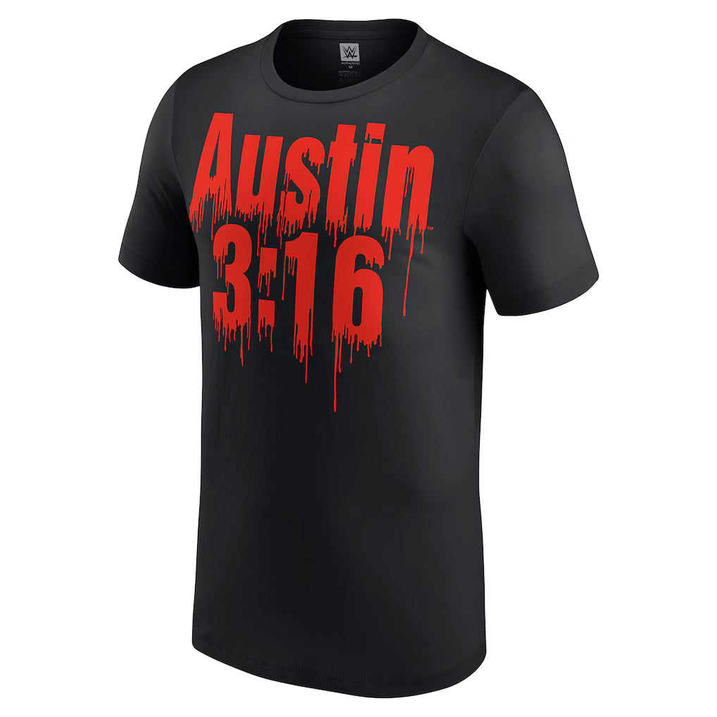 (WWE) "Stone Cold" Steve Austin Blood From A Stone T-Shirt - Black