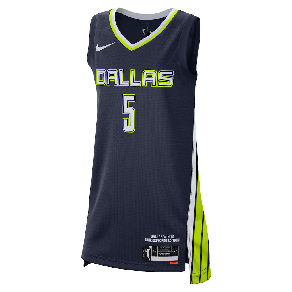 (WNBA) Paige Bueckers Dallas Wings Unisex 2025 WNBA Draft Explorer Edition Victory Player Jersey - Navy