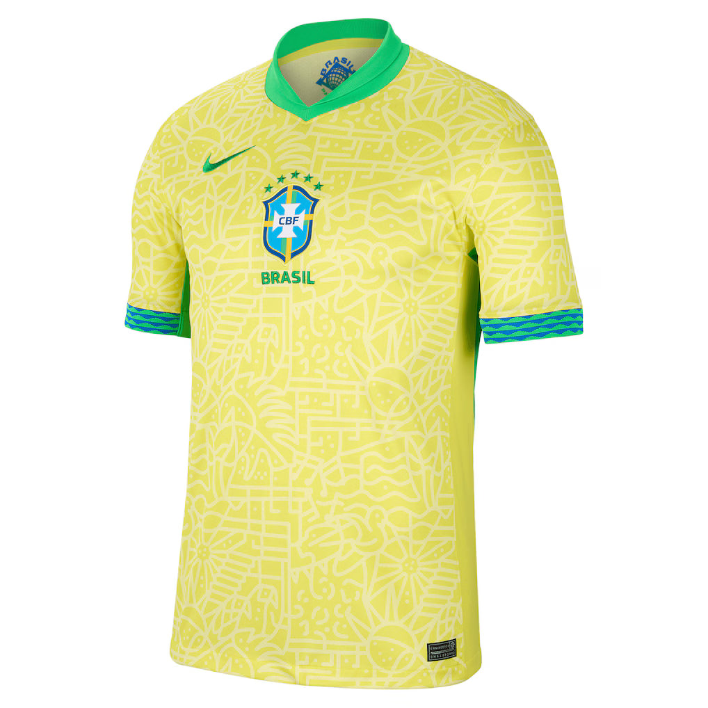 (SOCCER) Brazil National Team 2024 Home Stadium Replica Jersey – Yellow