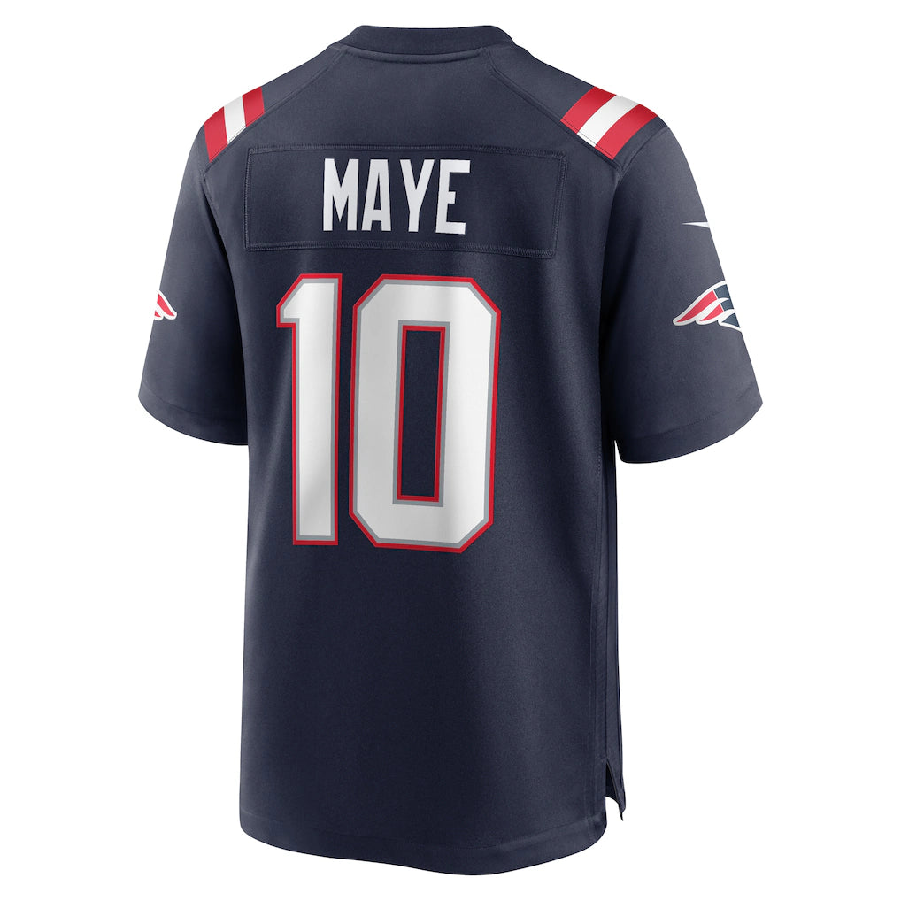 (NFL) Drake Maye New England Patriots Player Game Jersey - Navy
