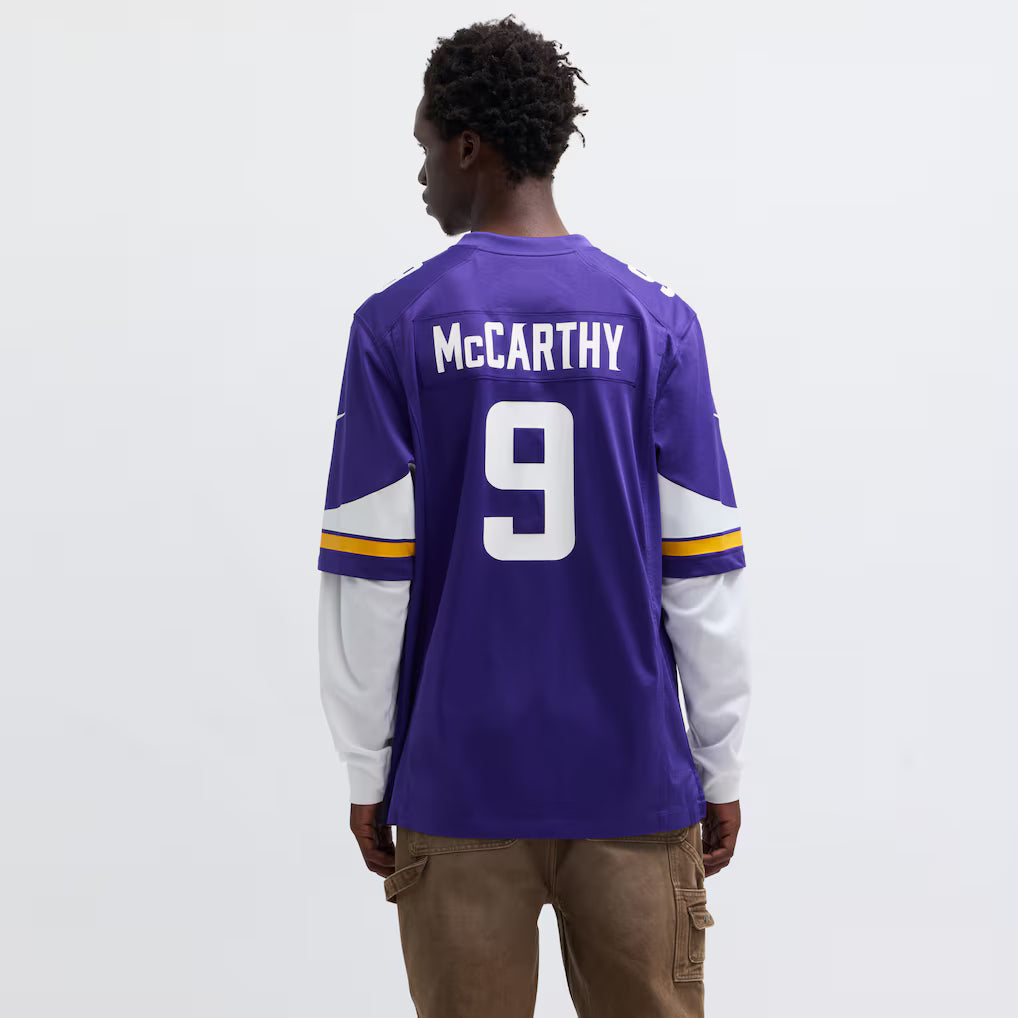 (NFL) J.J. McCarthy Minnesota Vikings Player Game Jersey - Purple