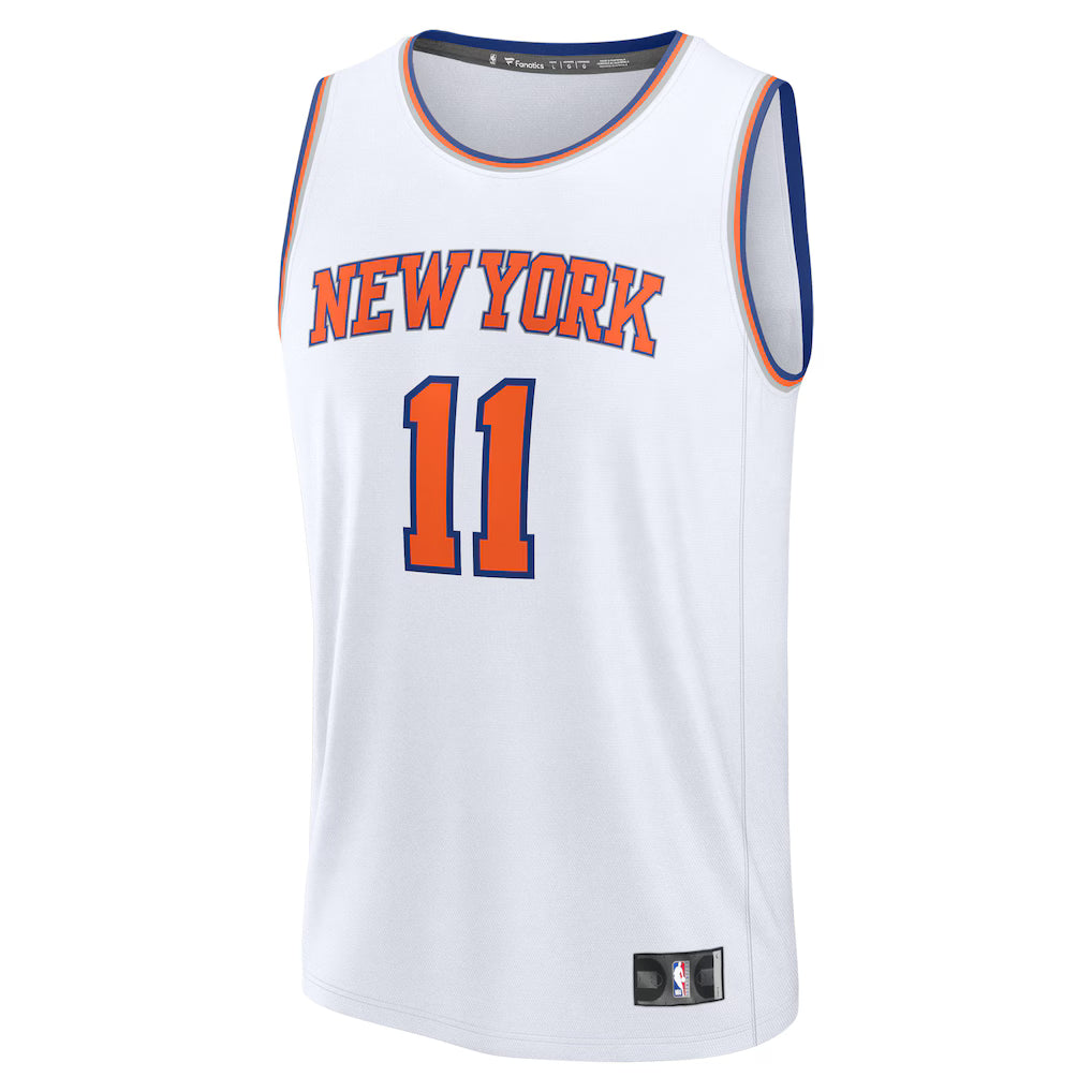 (NBA) Jalen Brunson New York Knicks Fast Break Replica Player Jersey - Association Edition - White