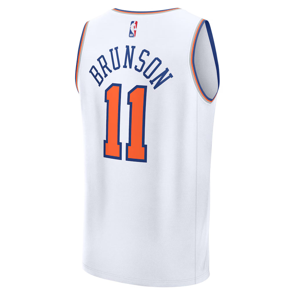 (NBA) Jalen Brunson New York Knicks Fast Break Replica Player Jersey - Association Edition - White