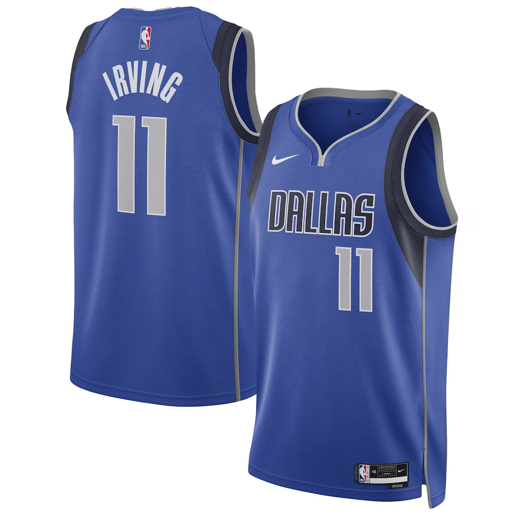 (NBA) Kyrie Irving Dallas Mavericks Unisex Swingman Jersey - Icon Edition - Blue