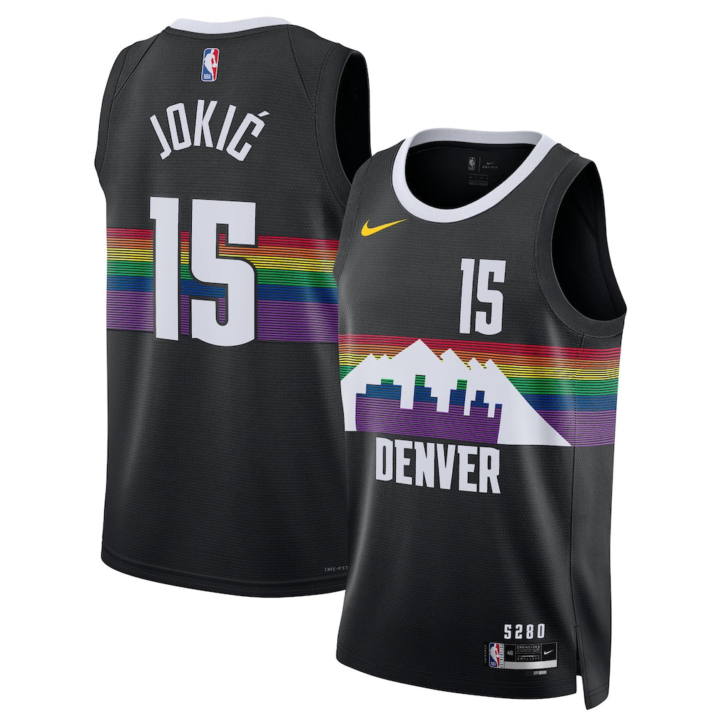 (NBA) Nikola Jokić Denver Nuggets Unisex 2025/26 Swingman Jersey - Black - City Edition