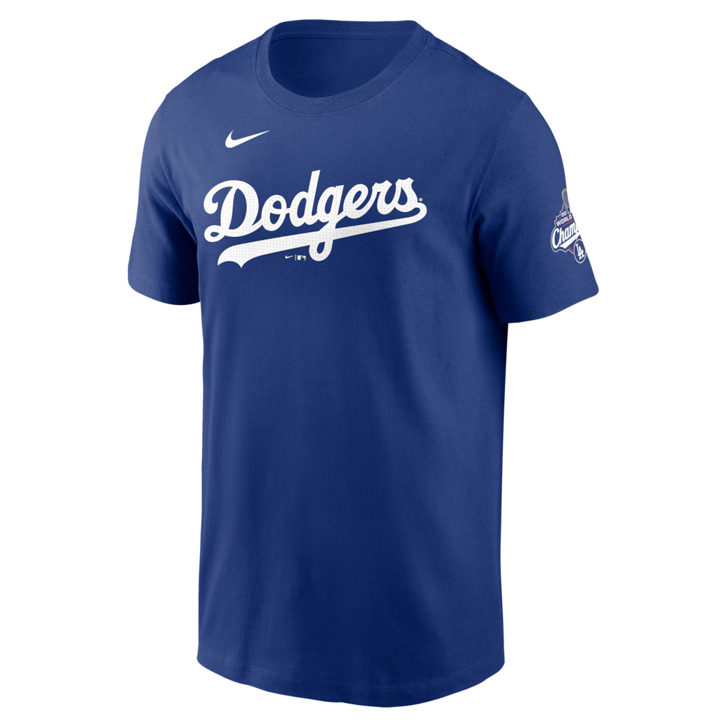 (MLB) Shohei Ohtani Los Angeles Dodgers 2025 World Series Champions Name & Number T-Shirt - Royal