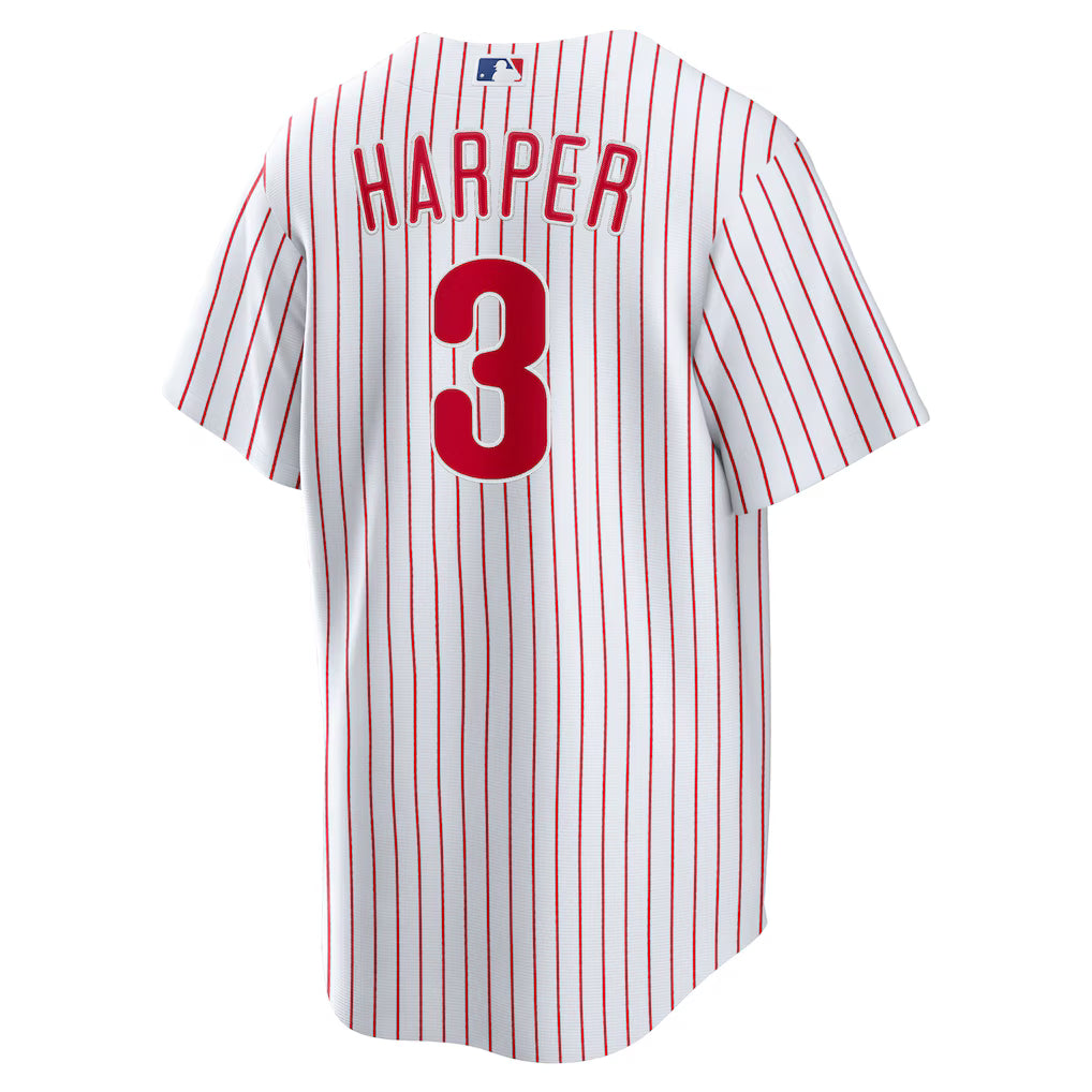 (MLB) Bryce Harper Philadelphia Phillies Home Replica Player Name Jersey - White