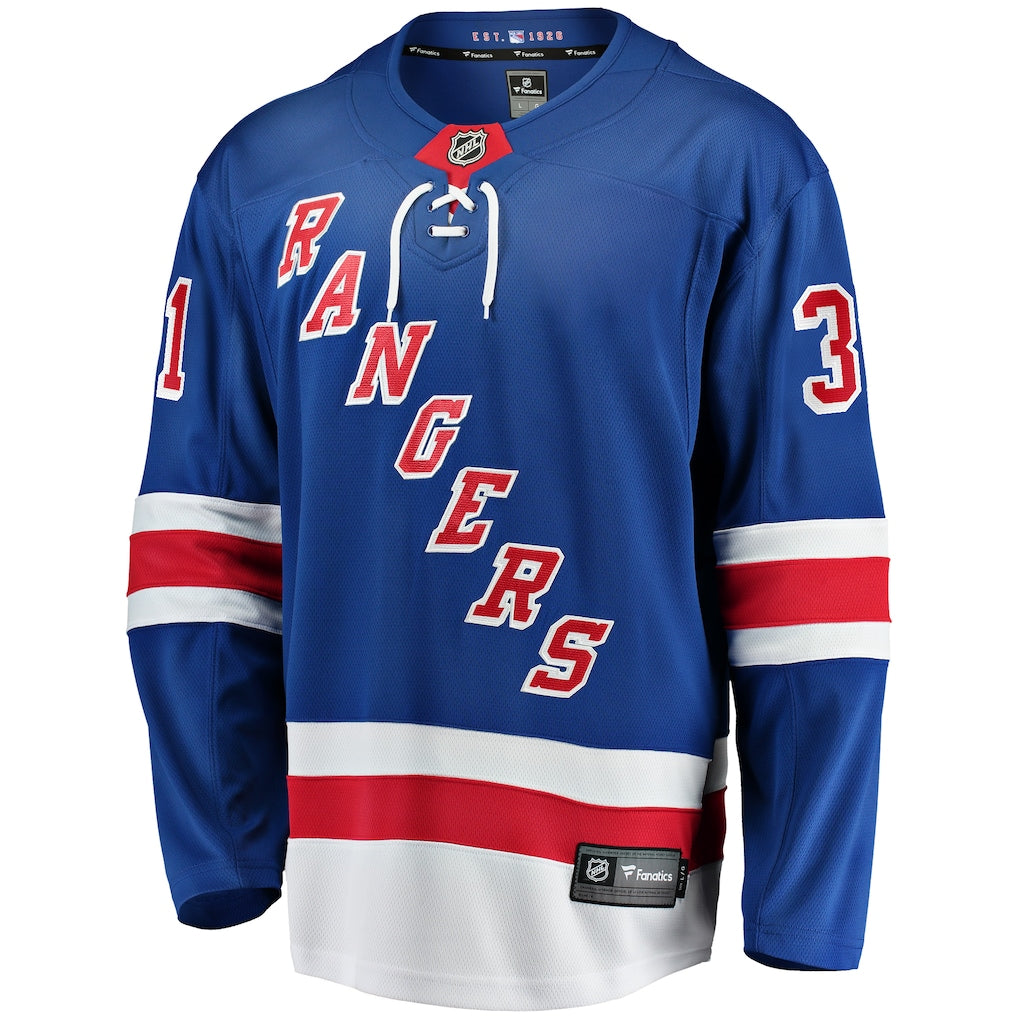 (NHL) Igor Shesterkin New York Rangers Home Breakaway Player Jersey - Blue