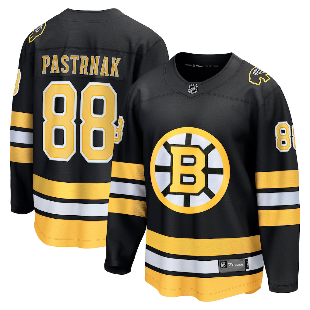 (NHL) David Pastrnak Boston Bruins Home Breakaway Player Jersey - Black