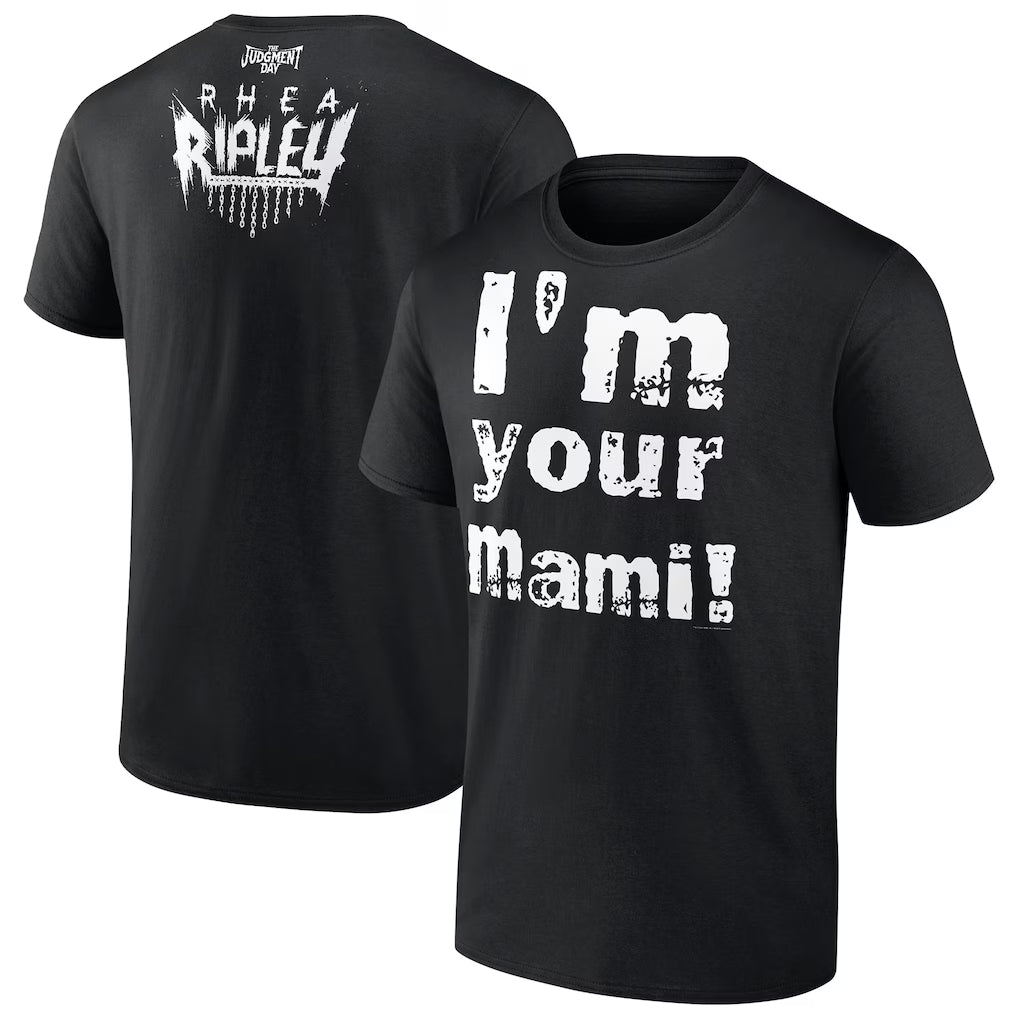 (WWE) Rhea Ripley I'm Your Mami T-Shirt - Black