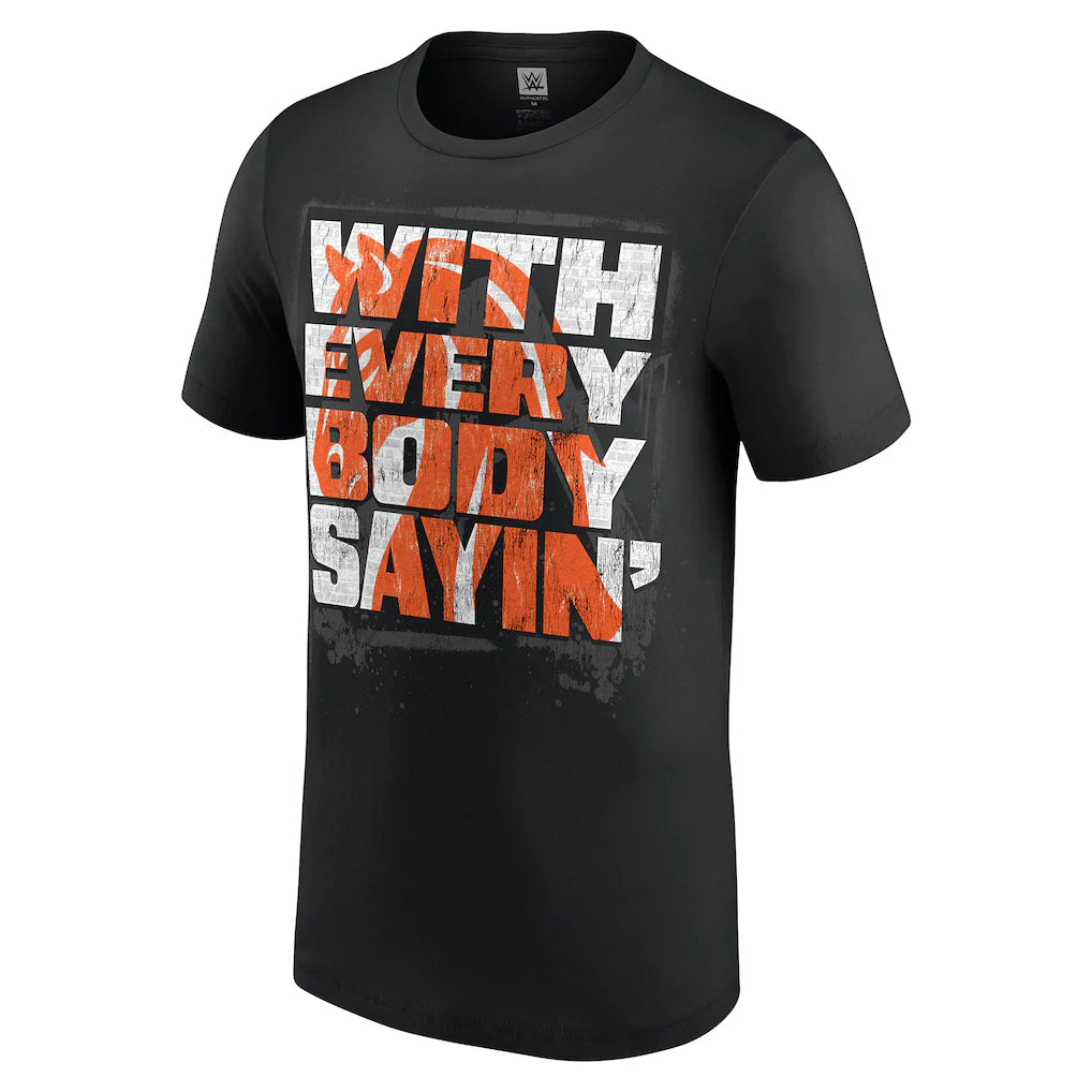 (WWE) LA Knight With Everybody Sayin' T-Shirt - Black