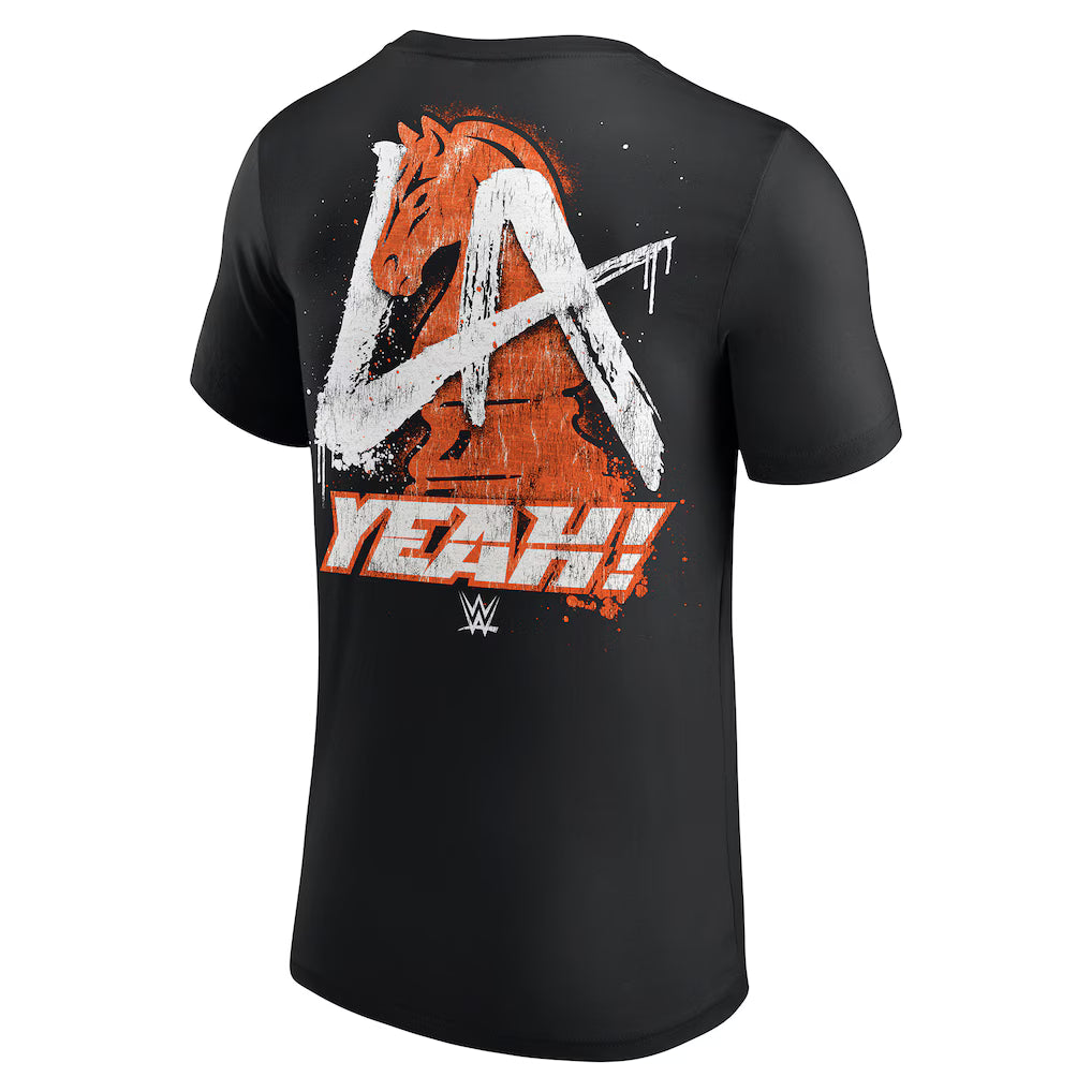 (WWE) LA Knight With Everybody Sayin' T-Shirt - Black