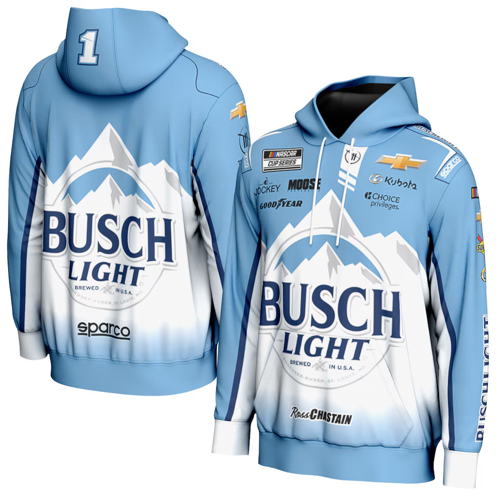 (Nascar) Ross Chastain ProSphere All Over Print Hoodie - White
