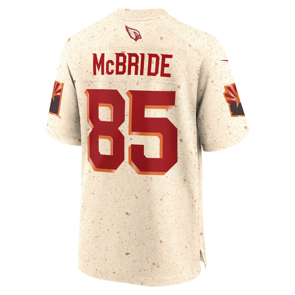 (NFL) Trey McBride Arizona Cardinals 2025 Rivalries Collection Game Jersey - Natural