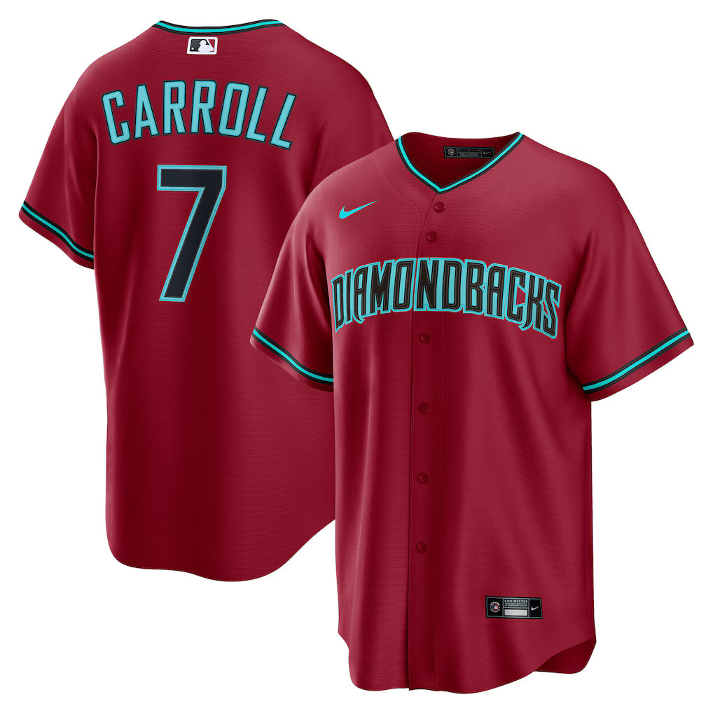 (MLB) Corbin Carroll Arizona Diamondbacks Alternate 2 Replica Jersey - Red
