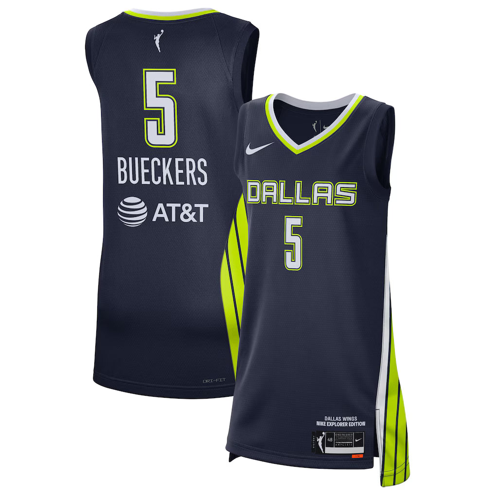 (WNBA) Paige Bueckers Dallas Wings Unisex 2025 WNBA Draft Explorer Edition Victory Player Jersey - Navy