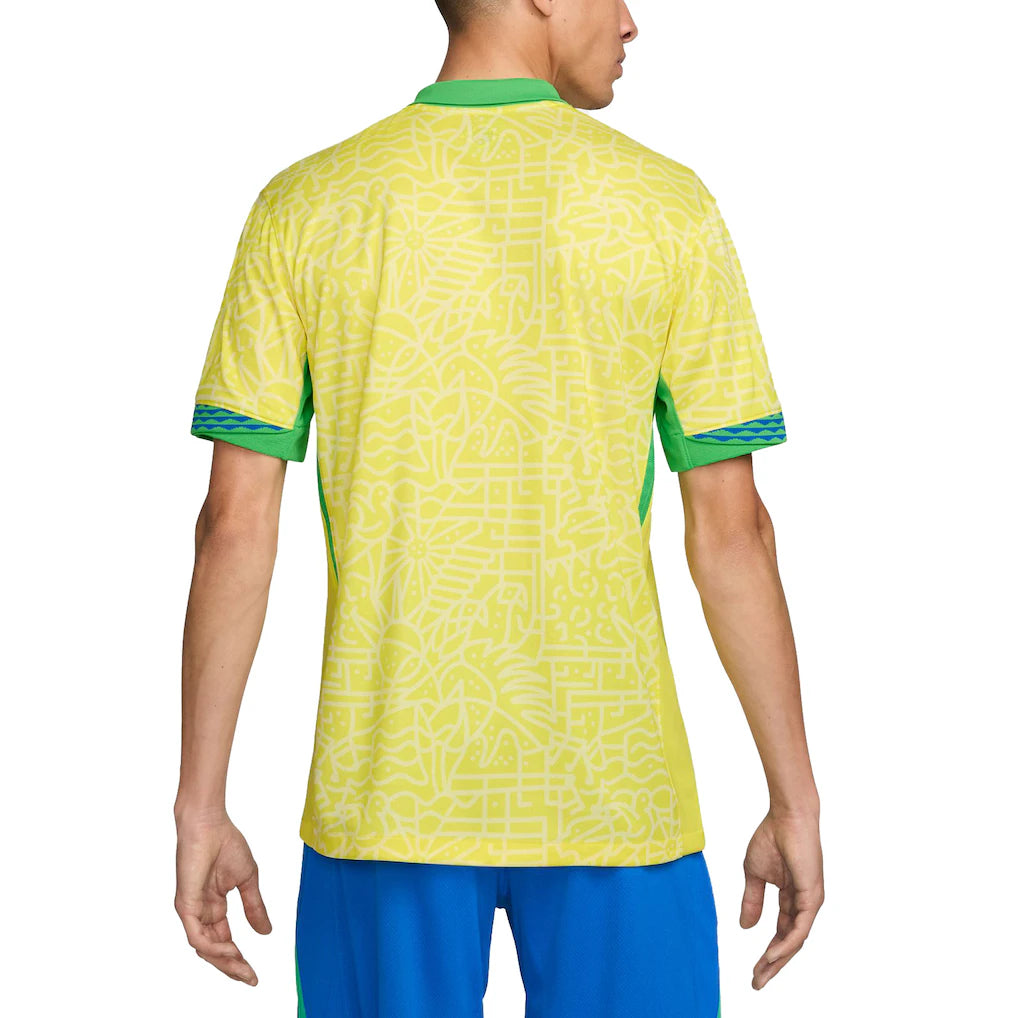 (SOCCER) Brazil National Team 2024 Home Stadium Replica Jersey – Yellow