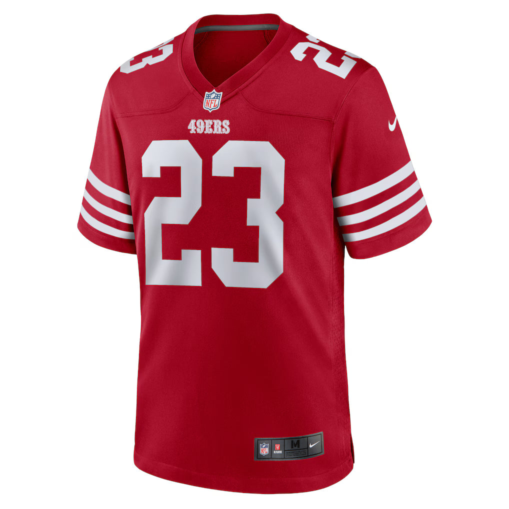 (NFL) Christian McCaffrey San Francisco 49ers Game Player Jersey - Scarlet