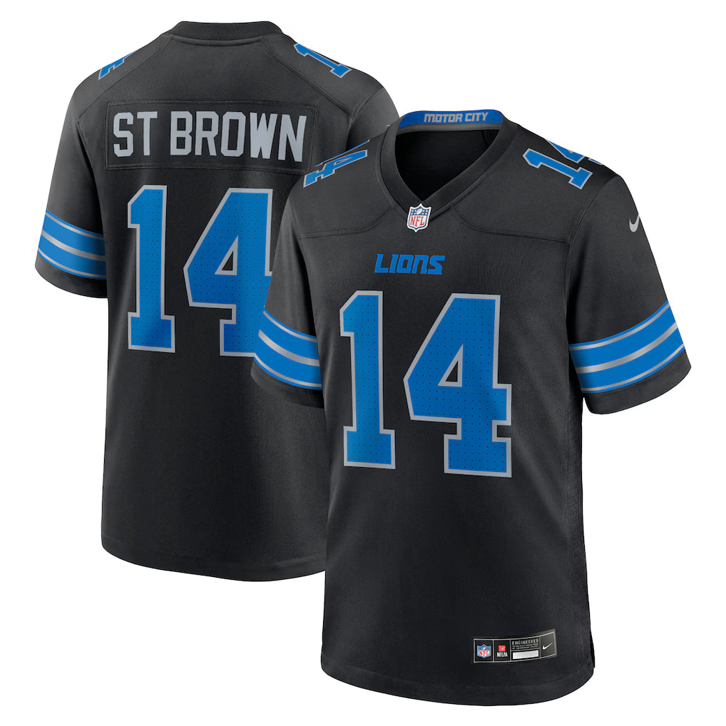(NFL) Amon-Ra St. Brown Detroit Lions 2nd Alternate Game Jersey - Black