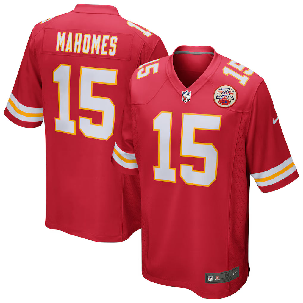 (NFL) Patrick Mahomes Kansas City Chiefs Game Jersey - Red
