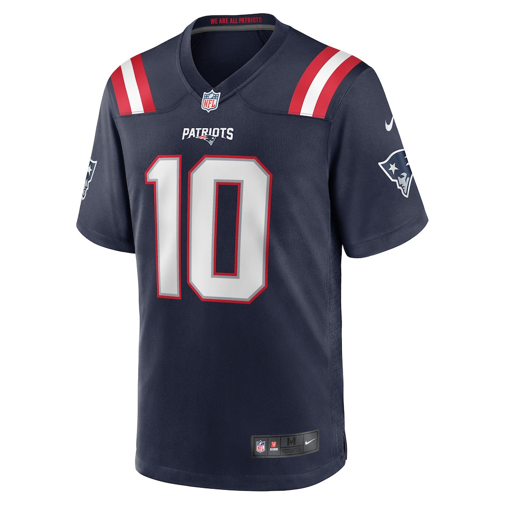 (NFL) Drake Maye New England Patriots Player Game Jersey - Navy