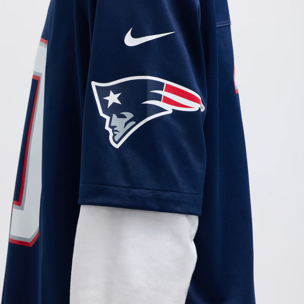 (NFL) Drake Maye New England Patriots Player Game Jersey - Navy