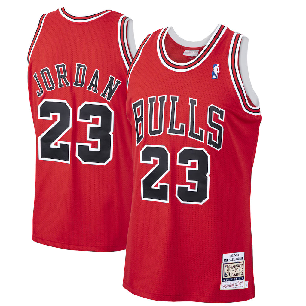 (NBA) Michael Jordan Chicago Bulls Mitchell & Ness 1997/98 Hardwood Classics Authentic Jersey - Scarlet