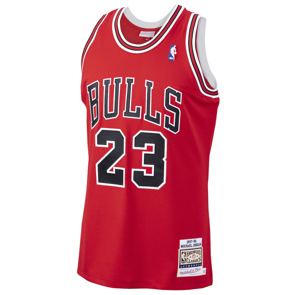 (NBA) Michael Jordan Chicago Bulls Mitchell & Ness 1997/98 Hardwood Classics Authentic Jersey - Scarlet