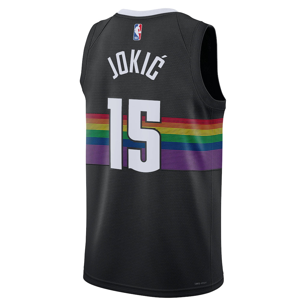 (NBA) Nikola Jokić Denver Nuggets Unisex 2025/26 Swingman Jersey - Black - City Edition
