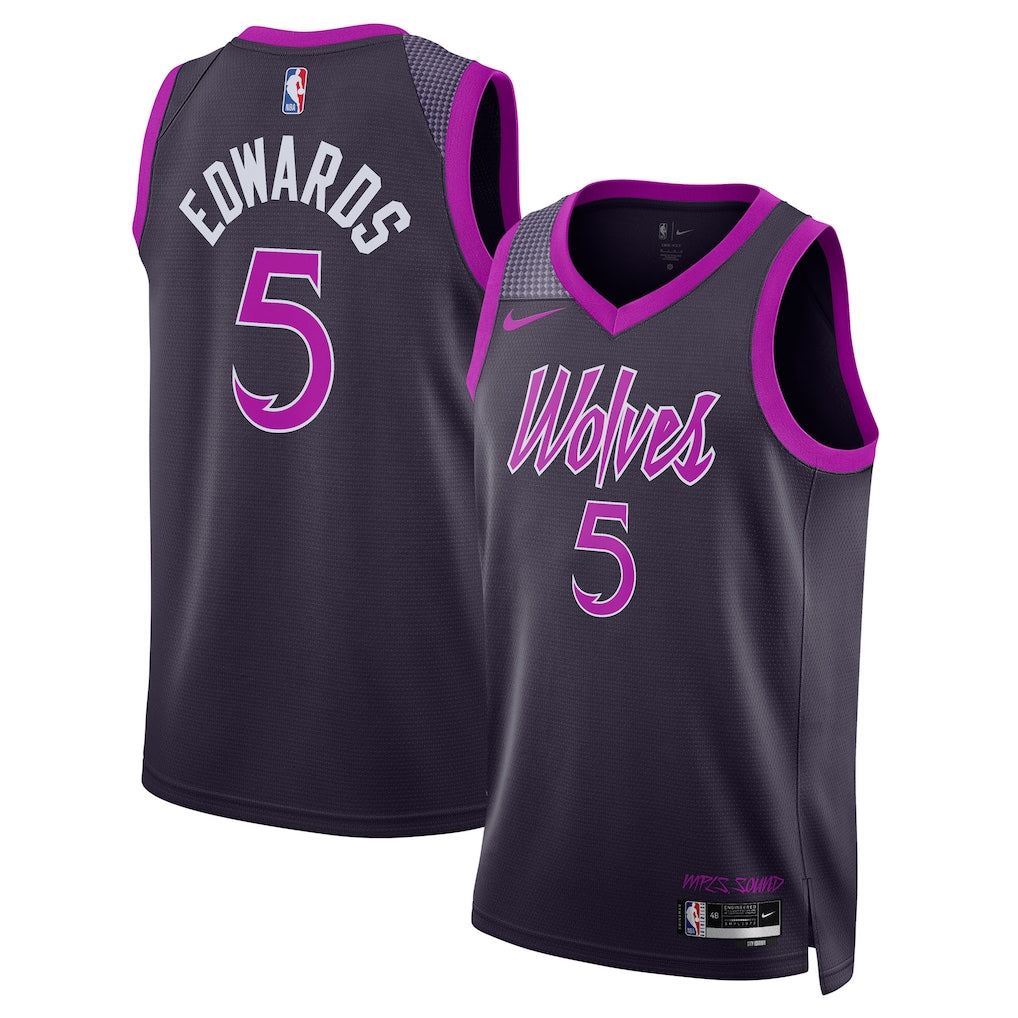 (NBA) Anthony Edwards Minnesota Timberwolves Unisex 2025/26 Swingman Jersey - Purple - City Edition