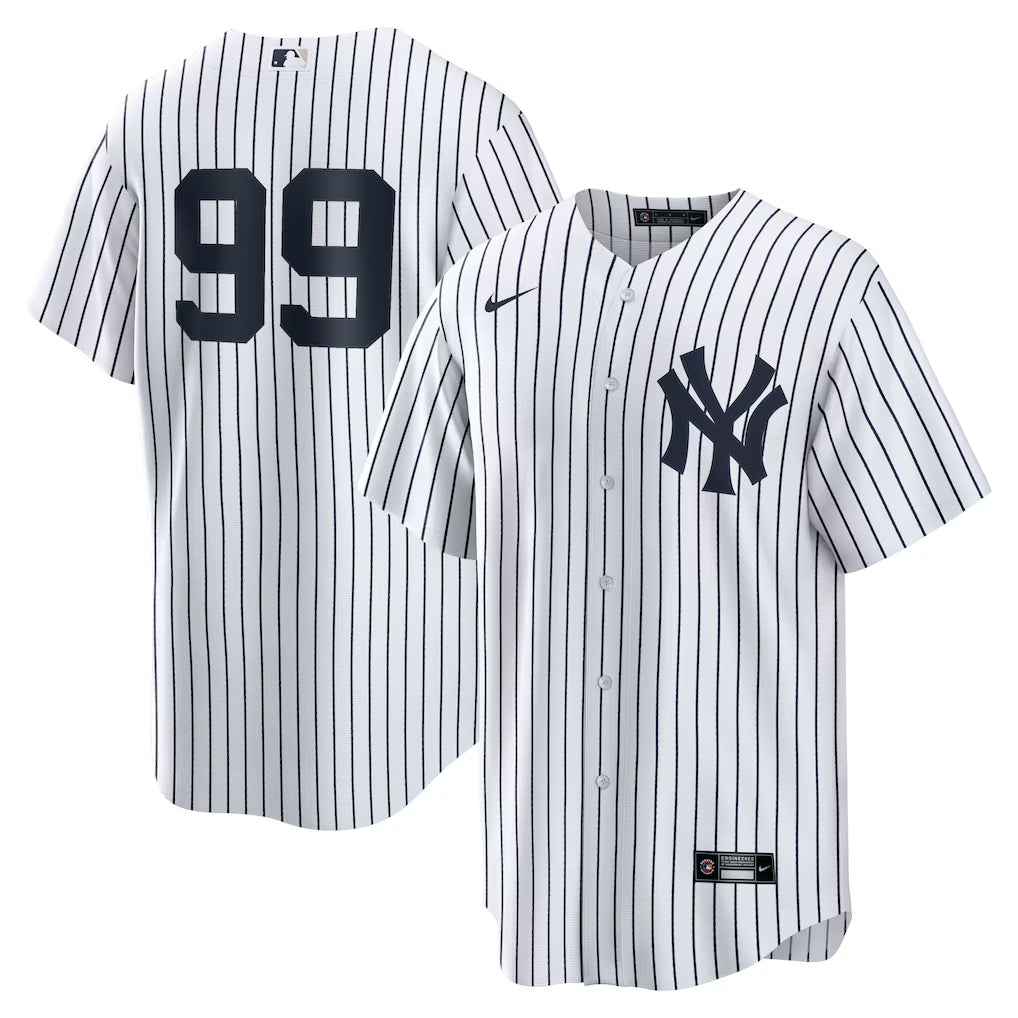 (MLB) Aaron Judge New York Yankees Home Replica Player Name Jersey - White