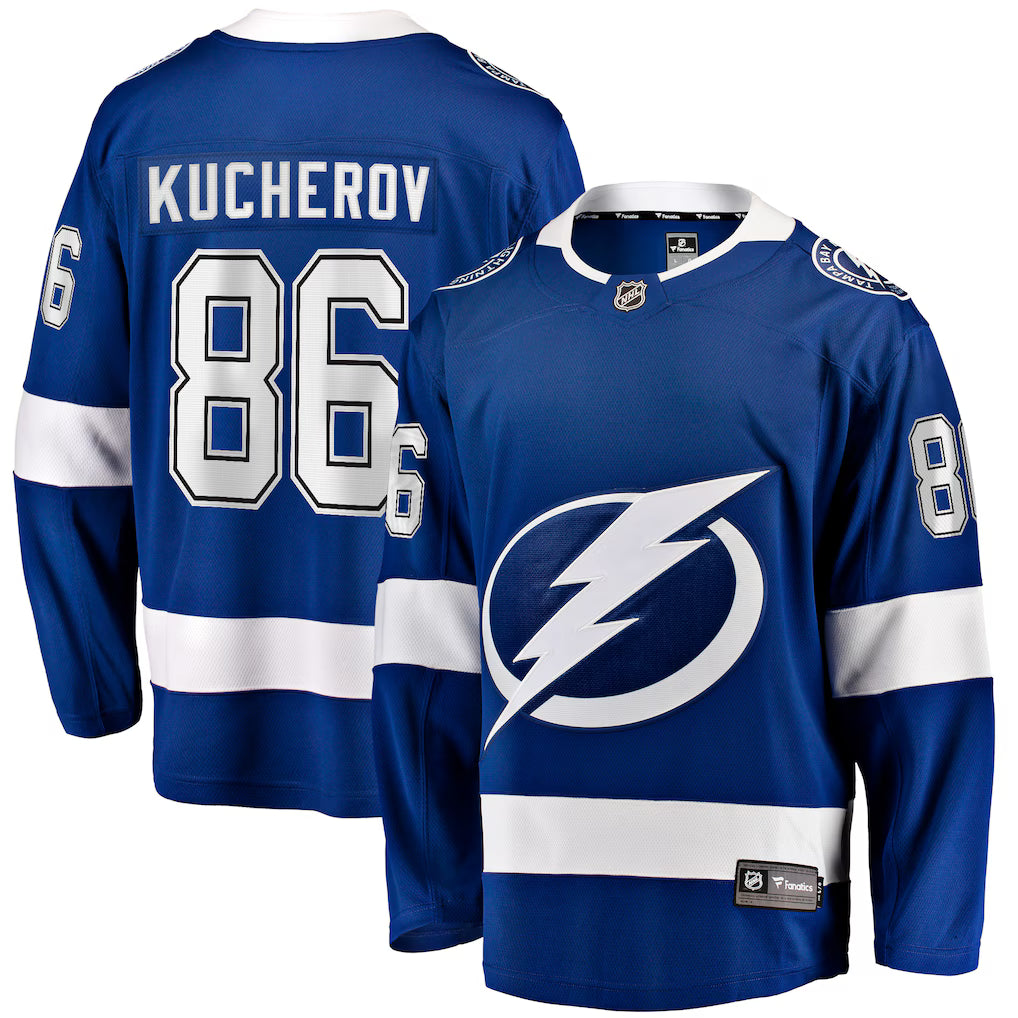 (NHL) Nikita Kucherov Tampa Bay Lightning Home Breakaway Jersey - Blue