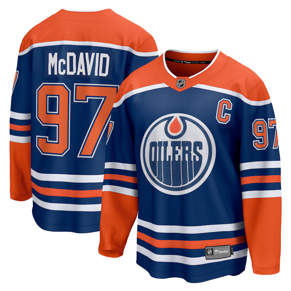 (NHL) Connor McDavid Edmonton Oilers Home Breakaway Jersey - Royal