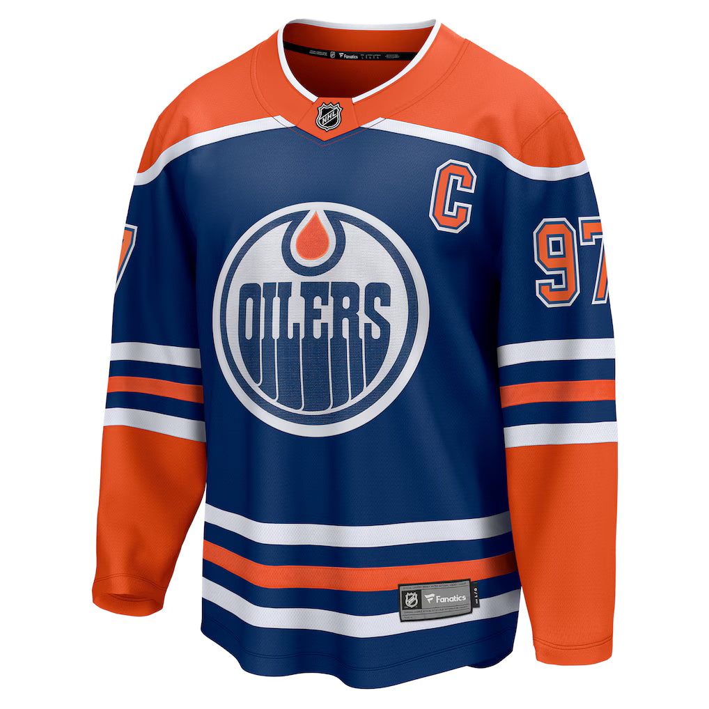 (NHL) Connor McDavid Edmonton Oilers Home Breakaway Jersey - Royal
