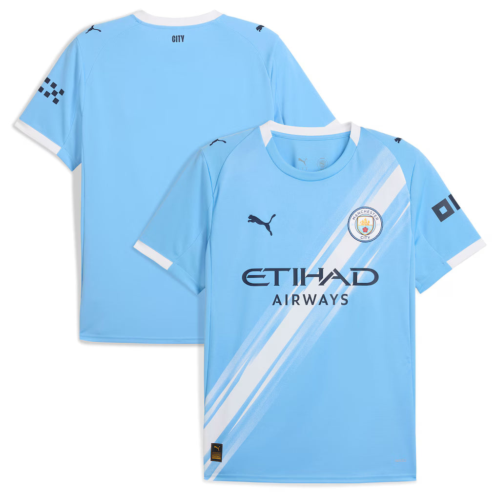 (Soccer Clubs) Manchester City 2025/26 Home Replica Jersey - Sky Blue