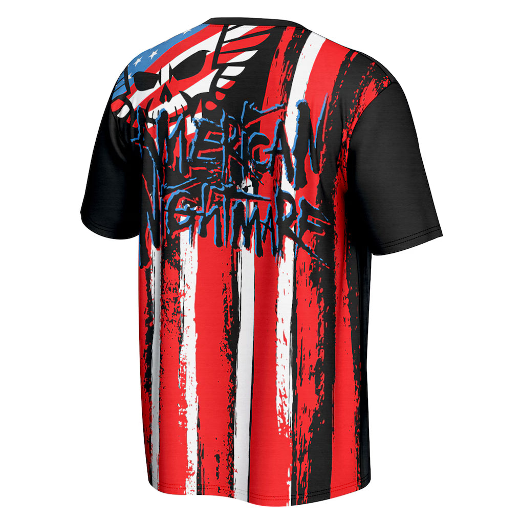 (WWE) Cody Rhodes ProSphere American Nightmare Flag T-Shirt - Black