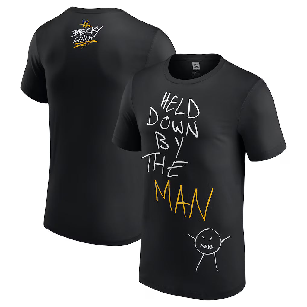 (WWE) Becky Lynch Held Down By The Man T-Shirt - Black